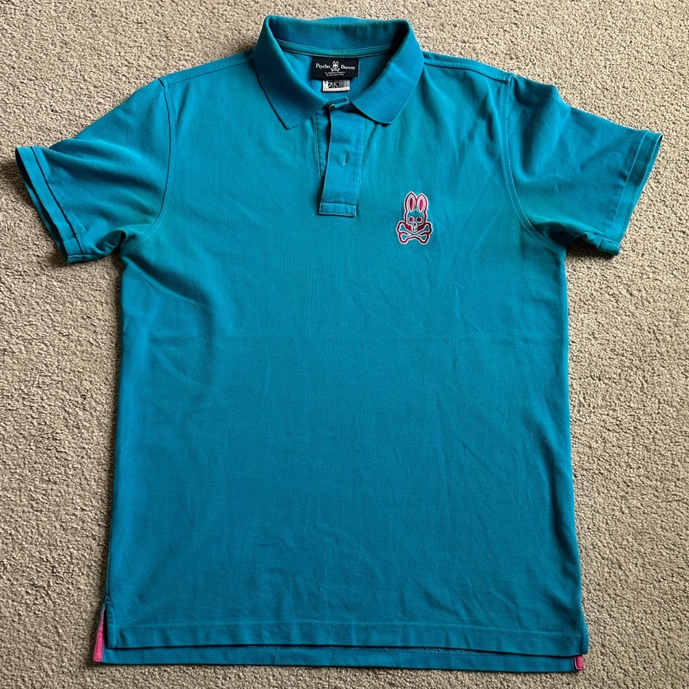 Psycho Bunny Men's Teal Polo Shirt